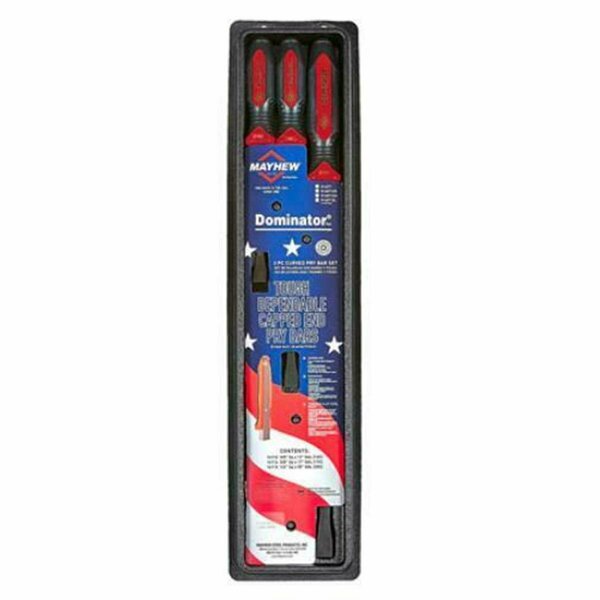 Defenseguard Red Dominator Curved Pry Bar - 3 Piece DE3586112